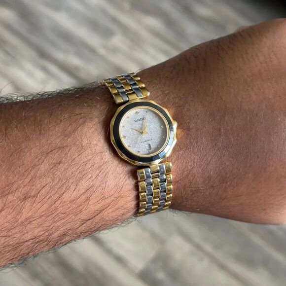 Vintage Rado Florence 152.3687.2 Ceramic Bezel 33mm Goldplated Wrist Watch - Picture 7 of 7